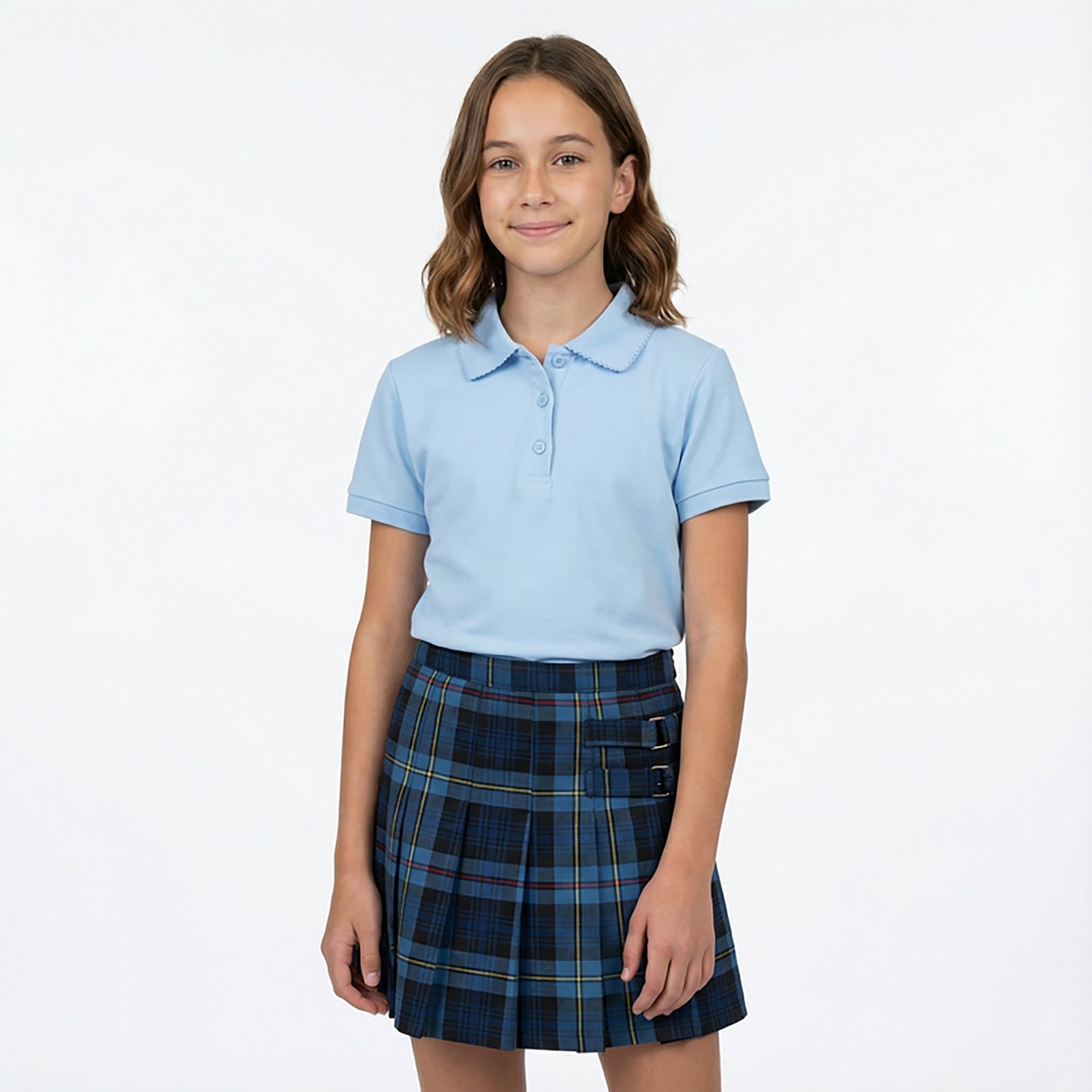 French Toast Girls' Polo Shirt with Picot Collar - view number 2