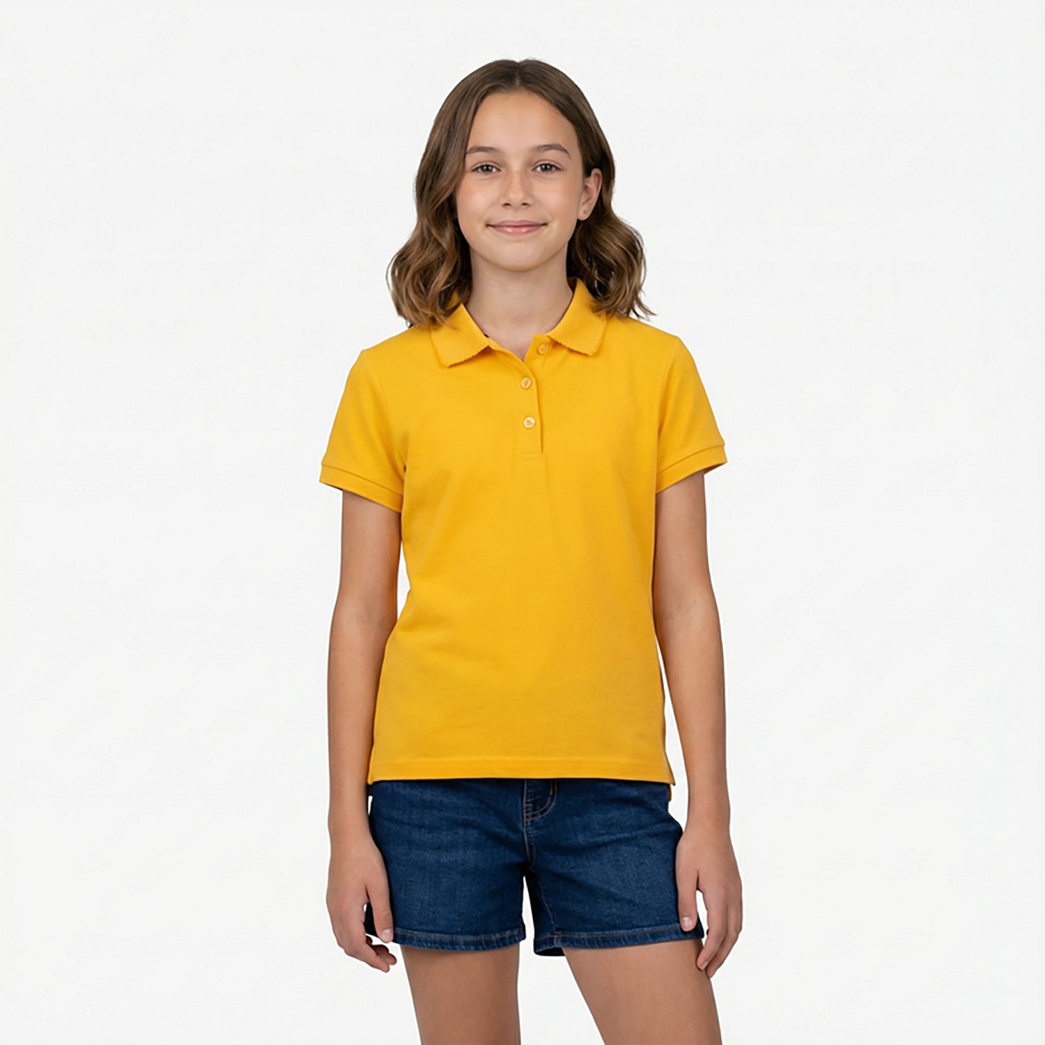 French Toast Girls' Polo Shirt with Picot Collar - view number 2