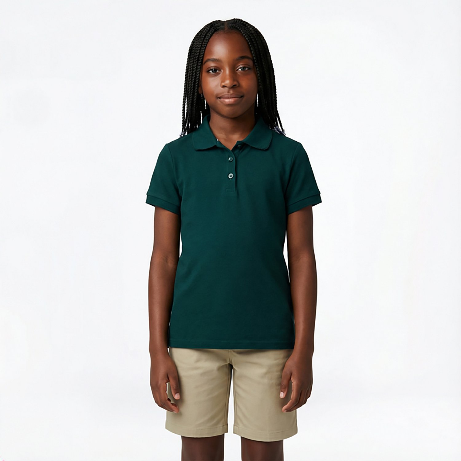 French Toast Girls' Polo Shirt with Picot Collar - view number 2