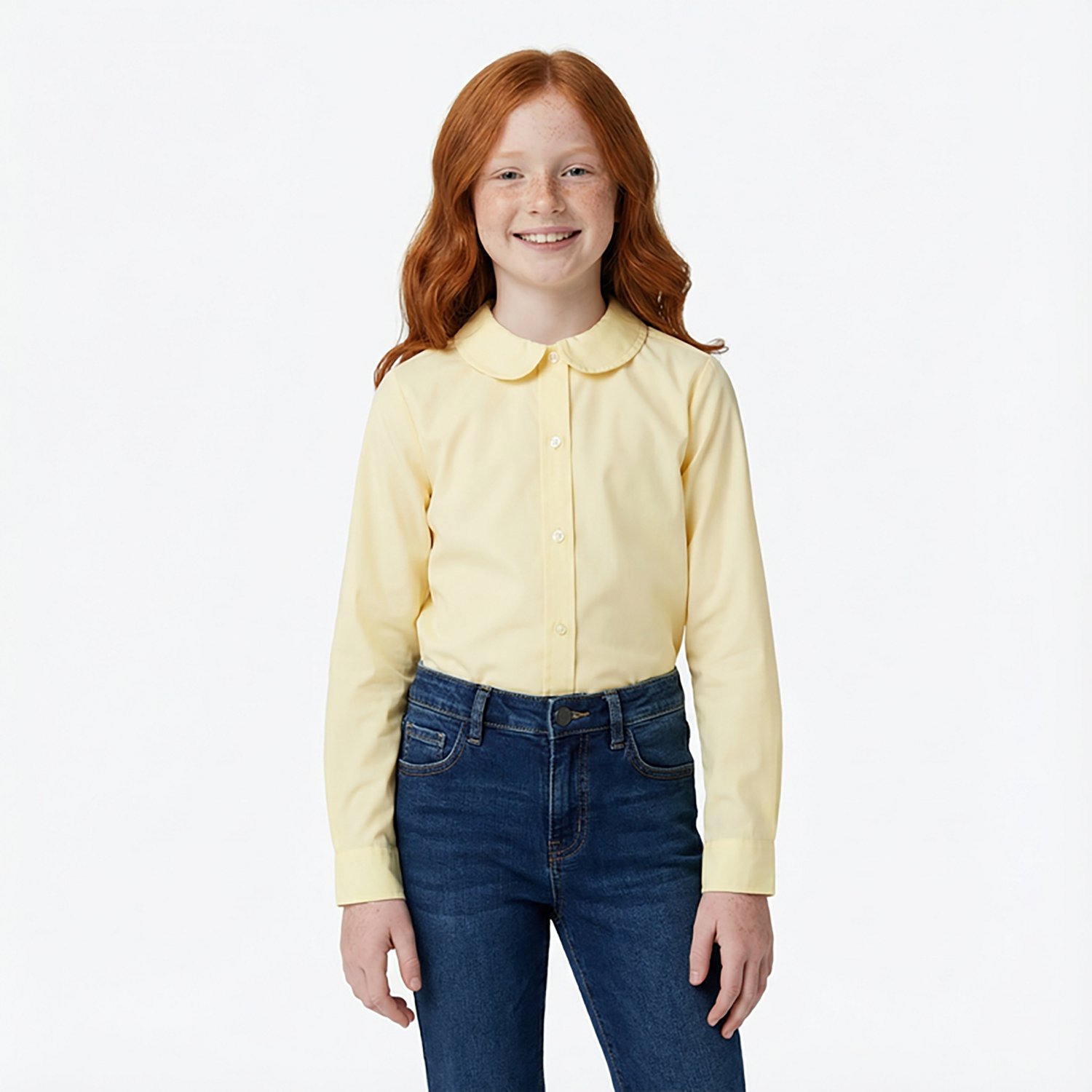 French Toast Girls' Long Sleeve Modern Peter Pan Blouse - view number 2