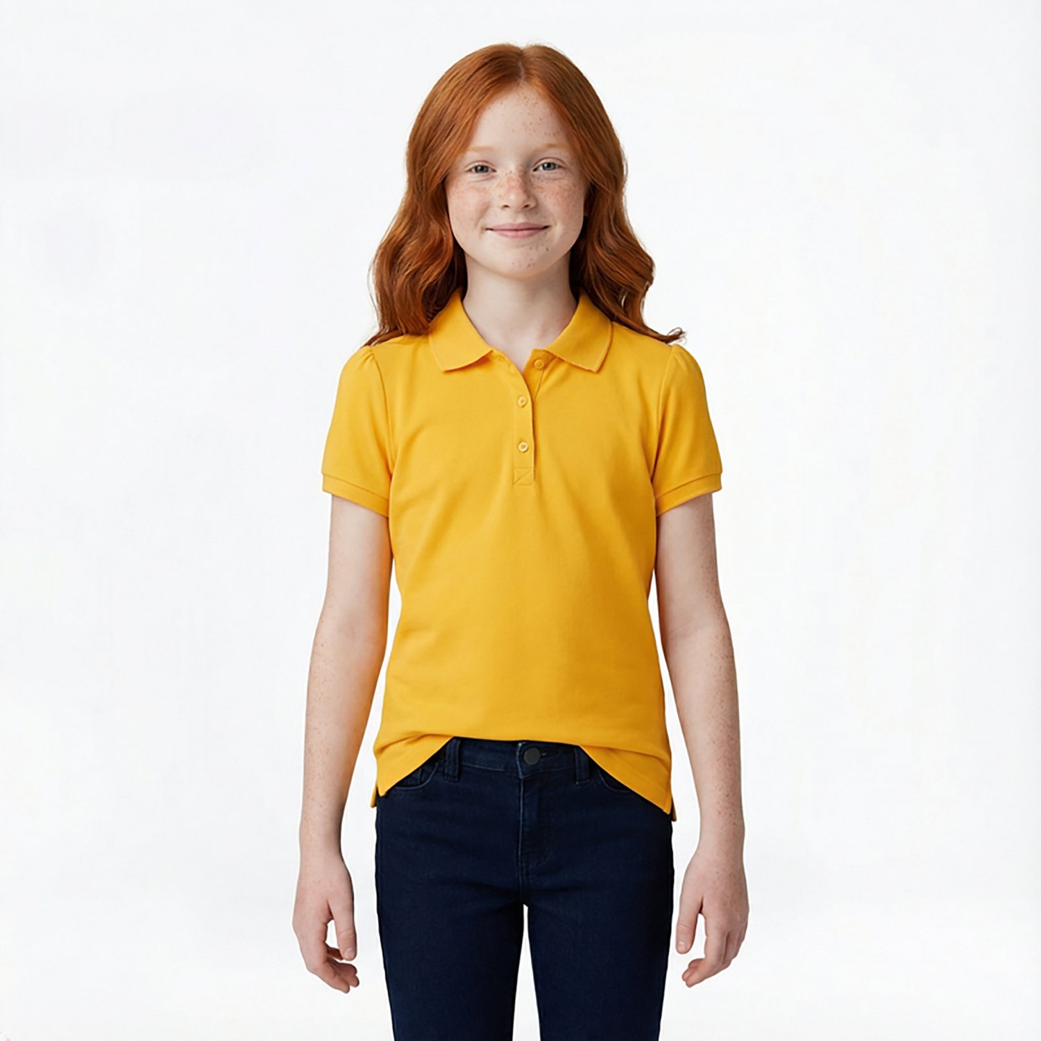 French Toast Girls' Short Sleeve Stretch Pique Polo Shirt - view number 2