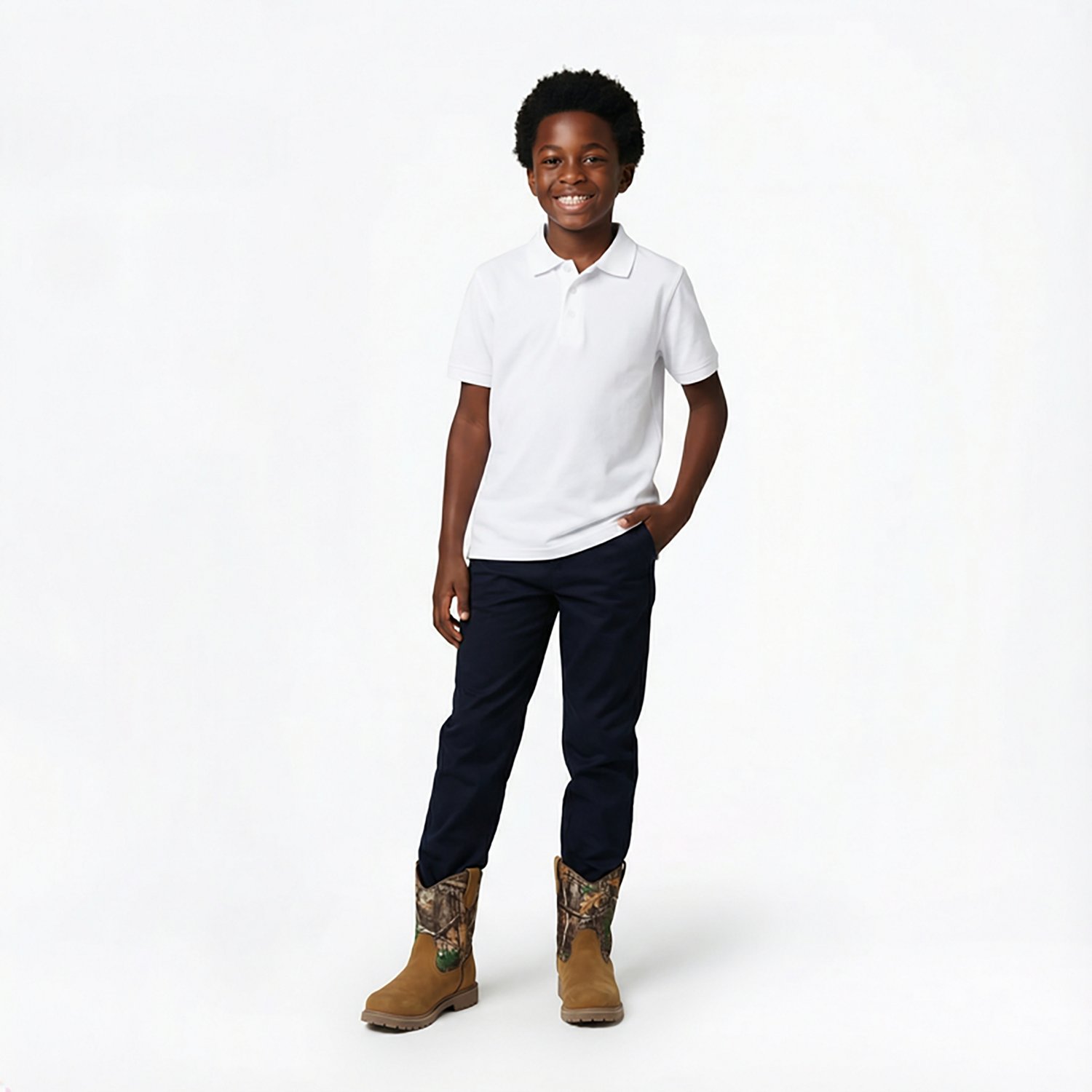 French Toast Boys' Adjustable Waist Double Knee Pant