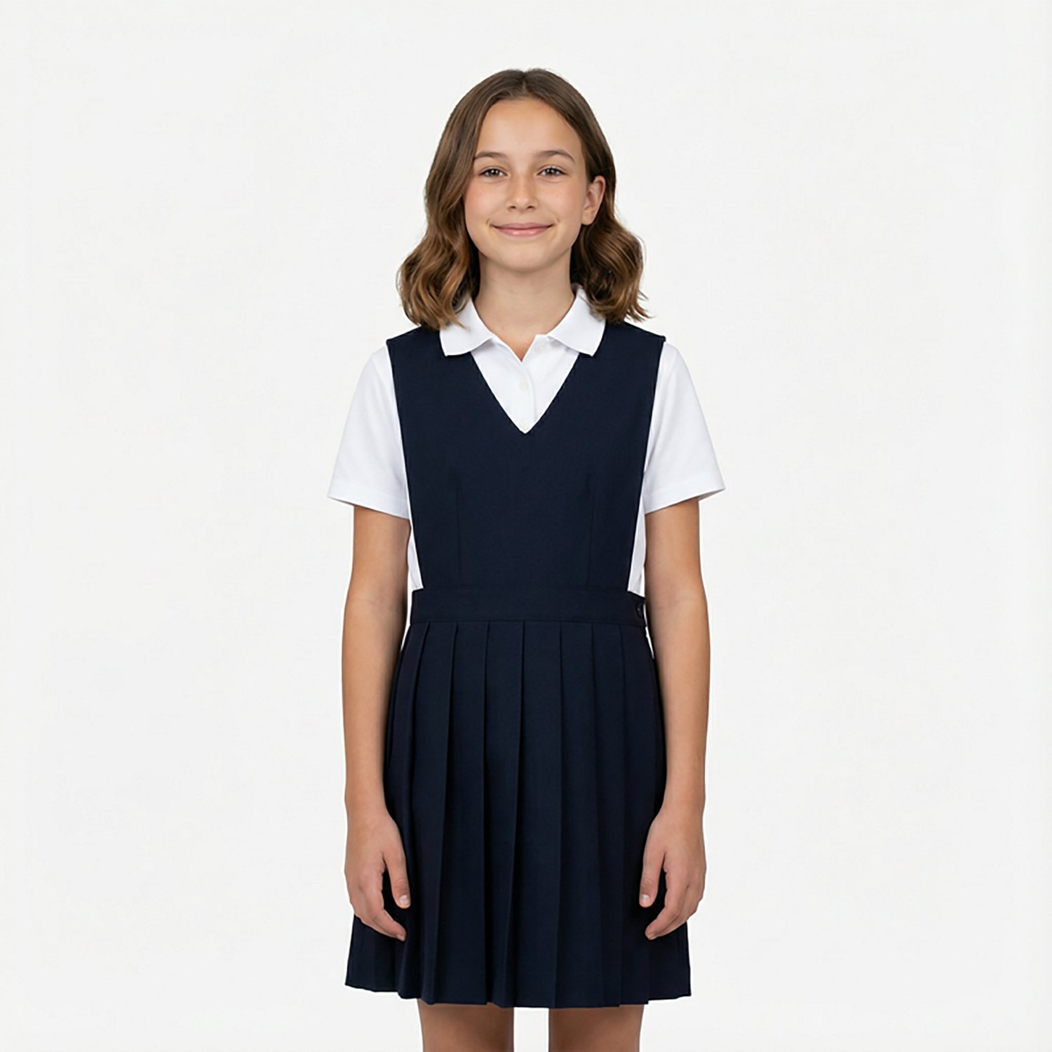 French Toast Girls' V-neck Pleated Jumper - view number 2