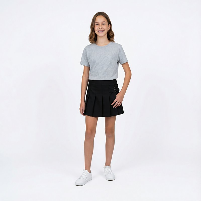 French Toast Little & Big Kid Girls Scooter Skirt, 20.5 Plus, Black
