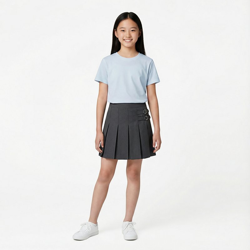 French Toast Little & Big Kid Girls Scooter Skirt, 20.5 Plus, Gray