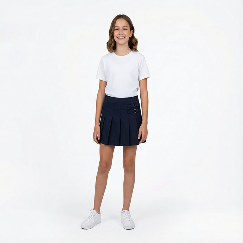 French Toast Little & Big Kid Girls Scooter Skirt, 10.5 Plus, Blue