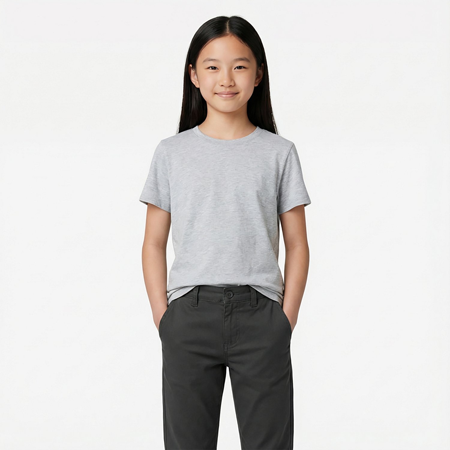 French Toast Girls' Plus Size Straight Leg Twill Pant - view number 2