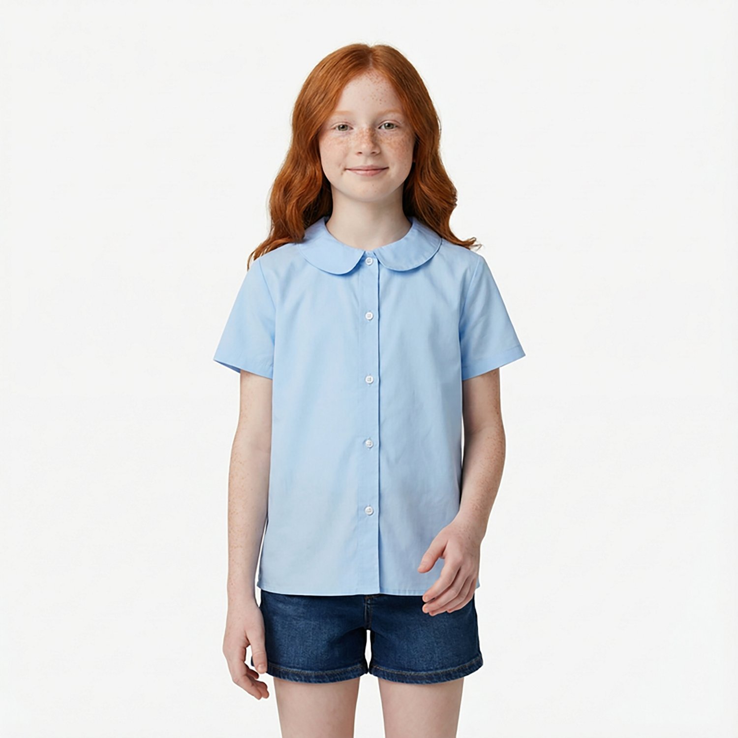 French Toast Girls' Plus Size Modern Peter Pan Blouse - view number 2