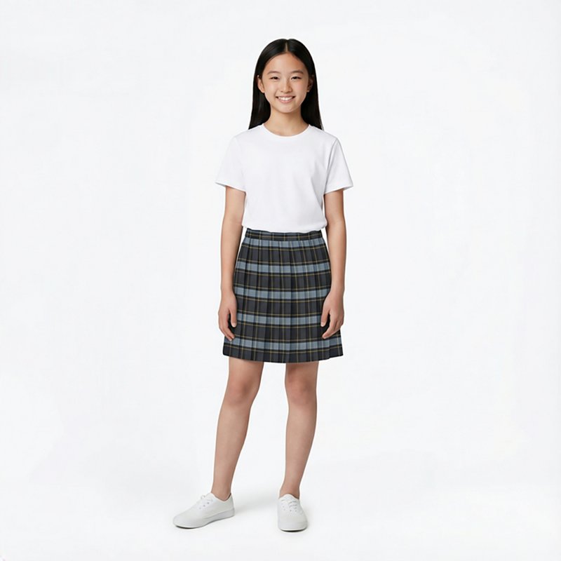 French Toast Little & Big Kid Girls Pleated Skirt, 16, Blue