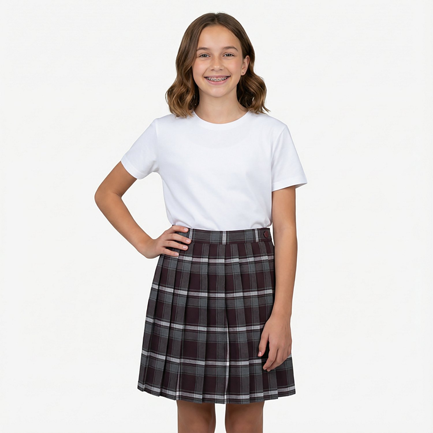 French Toast Girls' Plaid Pleated Skirt                                                                                          - view number 2