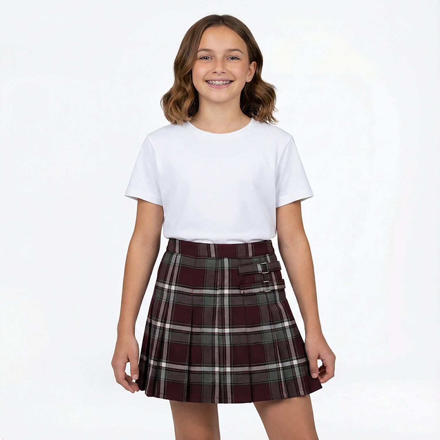 French Toast Girls' Plaid 2-Tab Scooter Skirt                                                                                    - view number 2