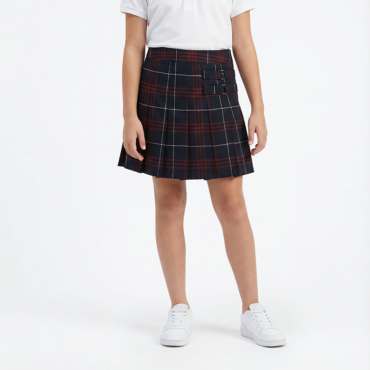 French Toast Girls' Plaid 2-Tab Scooter Skirt