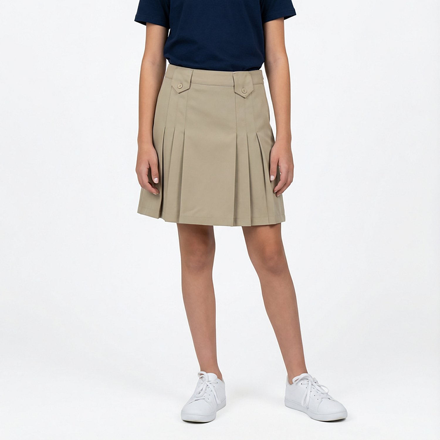 French Toast Girls' Front Pleated Skirt with Tabs                                                                                - view number 2