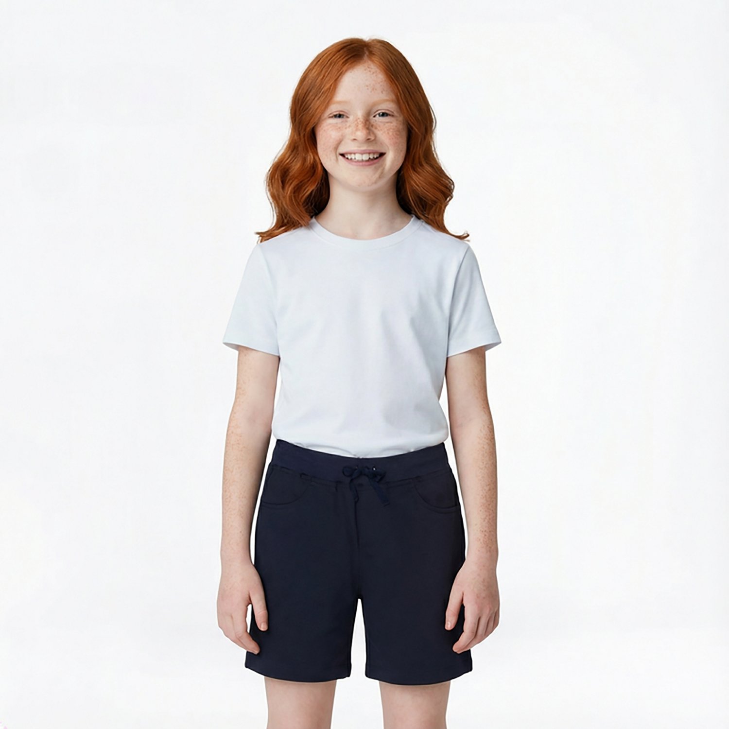 French Toast Girls' Stretch Pull-On Tie-Front Shorts                                                                             - view number 2