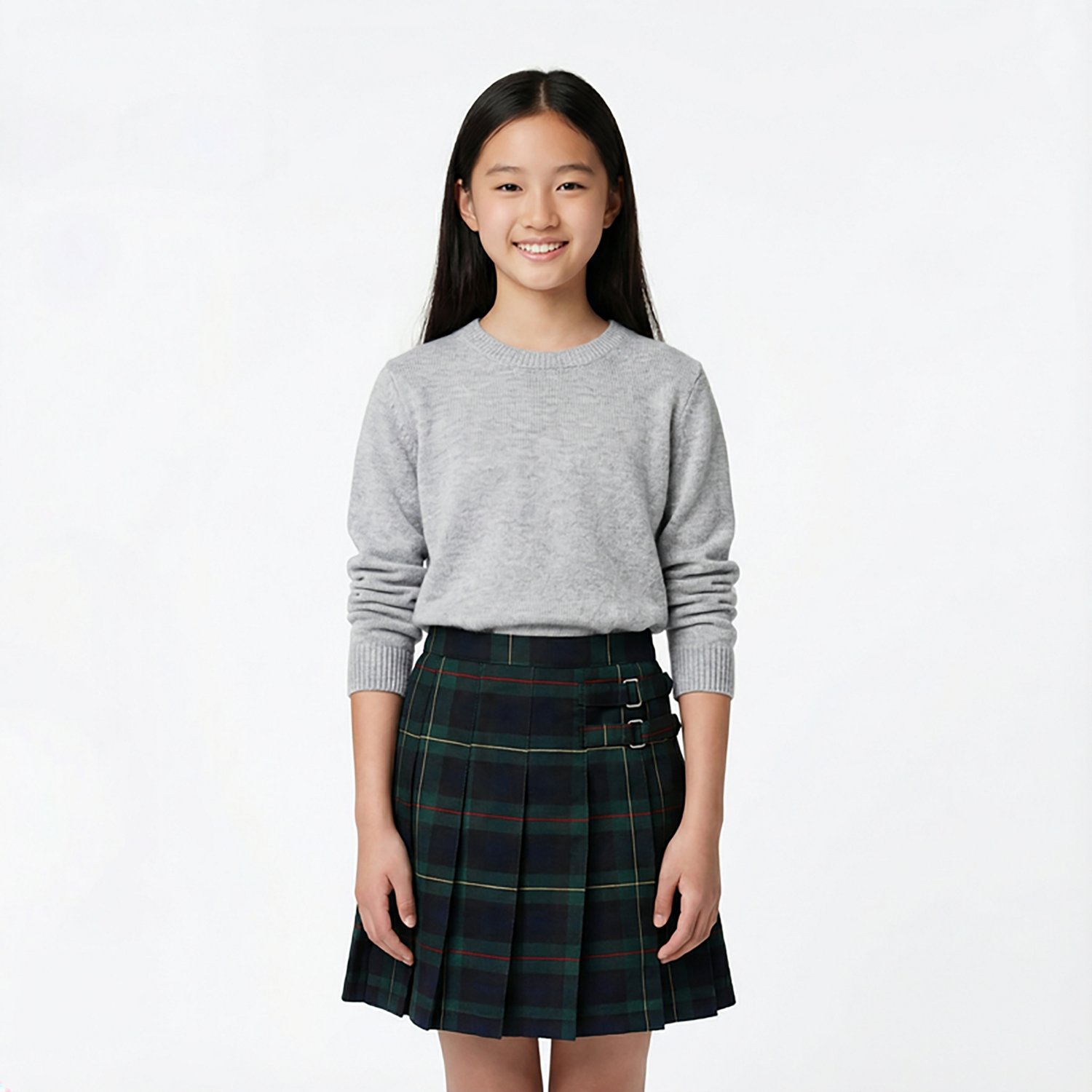 French Toast Girls' Plaid 2-Tab Uniform Scooter - view number 2