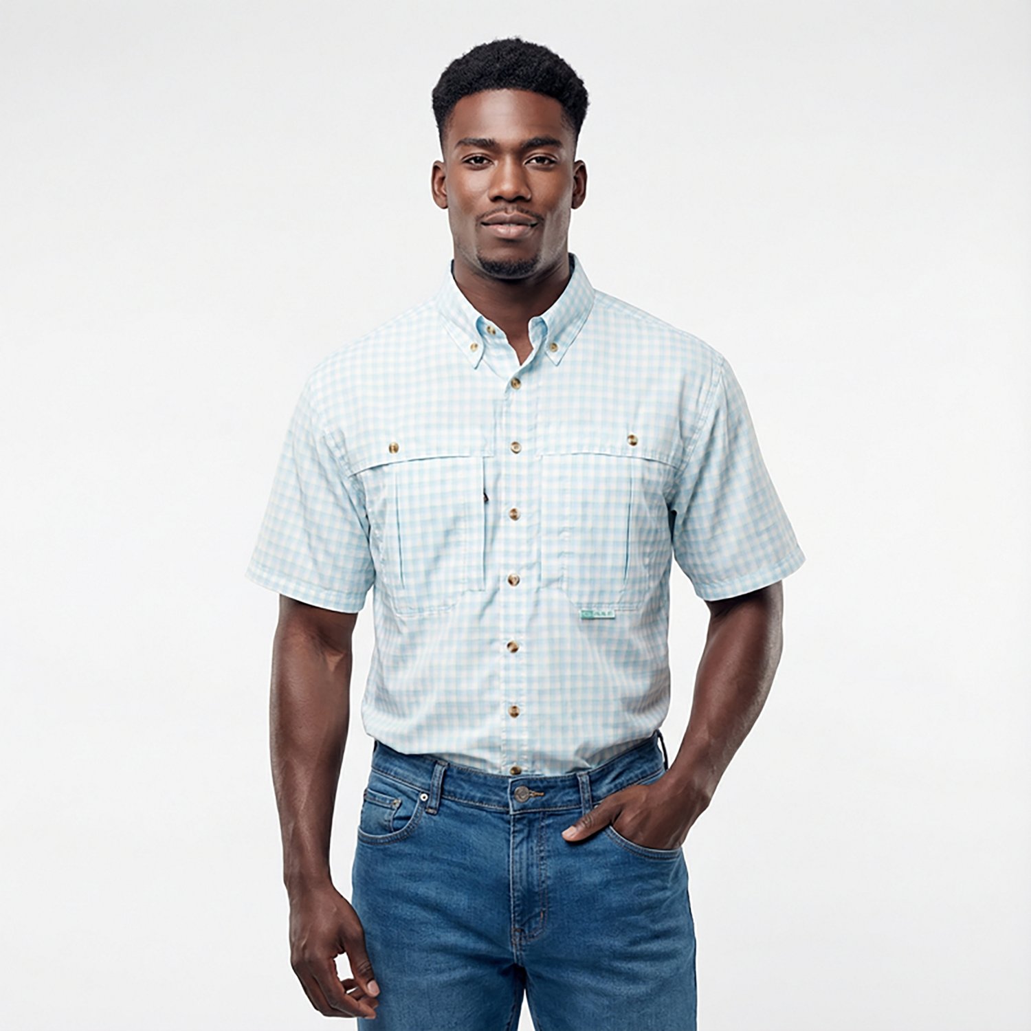 Drake Waterfowl Men's FeatherLite Plaid Wingshooter's Short Sleeve Shirt - view number 2