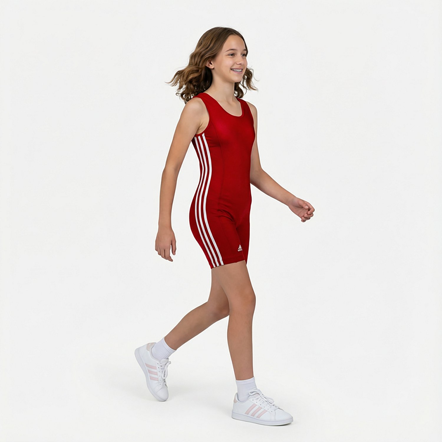 adidas Girl's Performance LYCRA 3-Stripes Singlet - view number 2