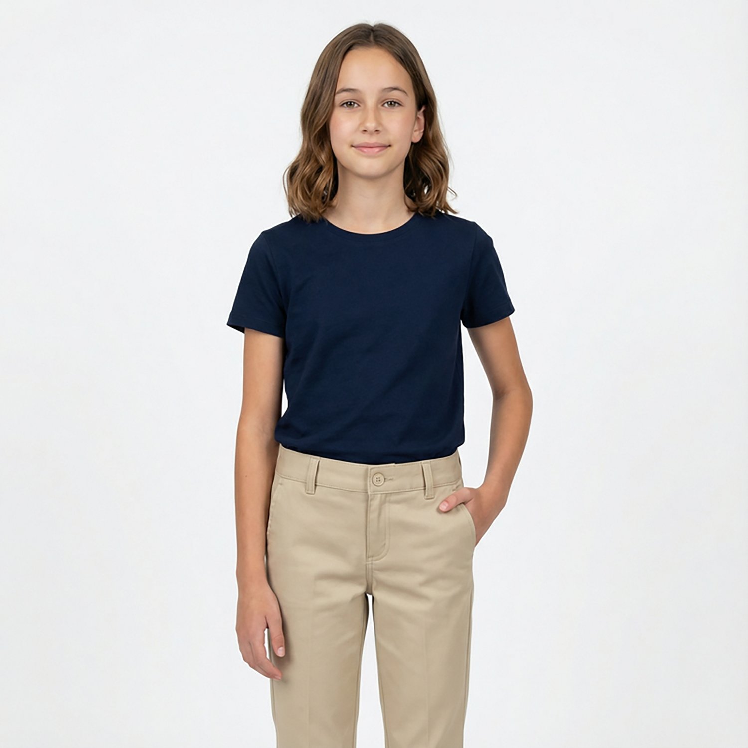 French Toast @School Girls' Adjustable Waist Stretch Twill Skinny Pants - view number 2