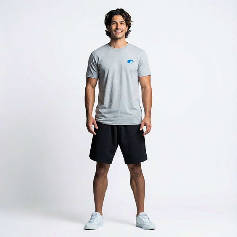 8126888 Mens Crew Neck Species Shield Short Sleeve T-Shirt, Heather Gray - Extra Large