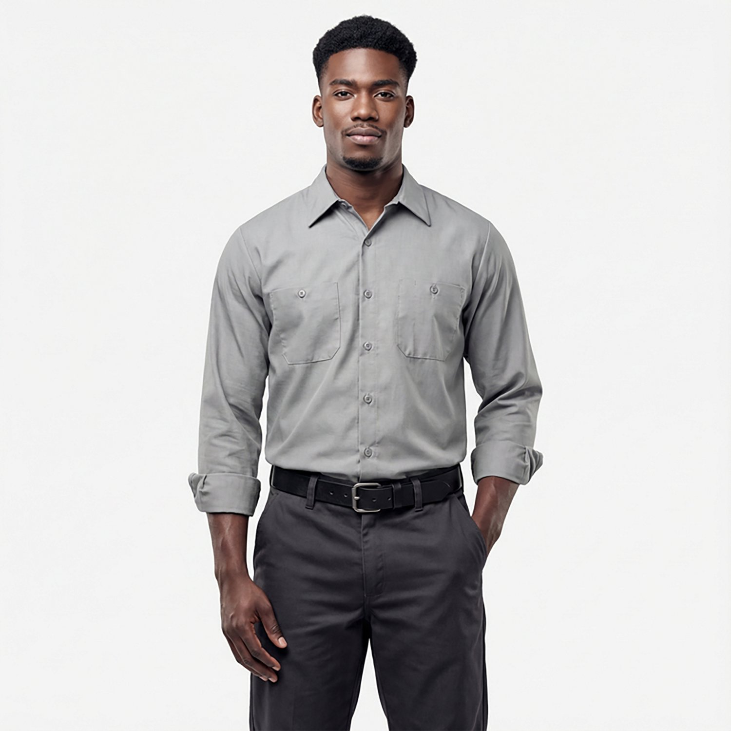 Red Kap Men's Long Sleeve Industrial Work Shirt