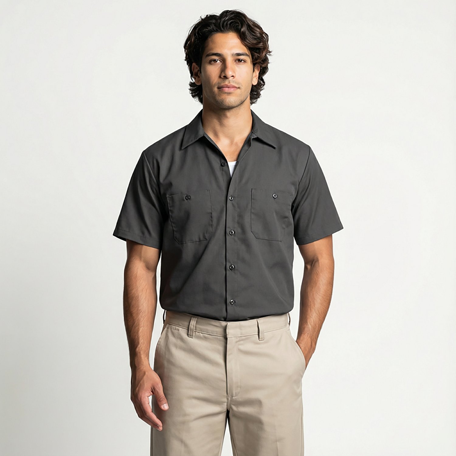 Red Kap Men's Short Sleeve Industrial Work Shirt                                                                                 - view number 2