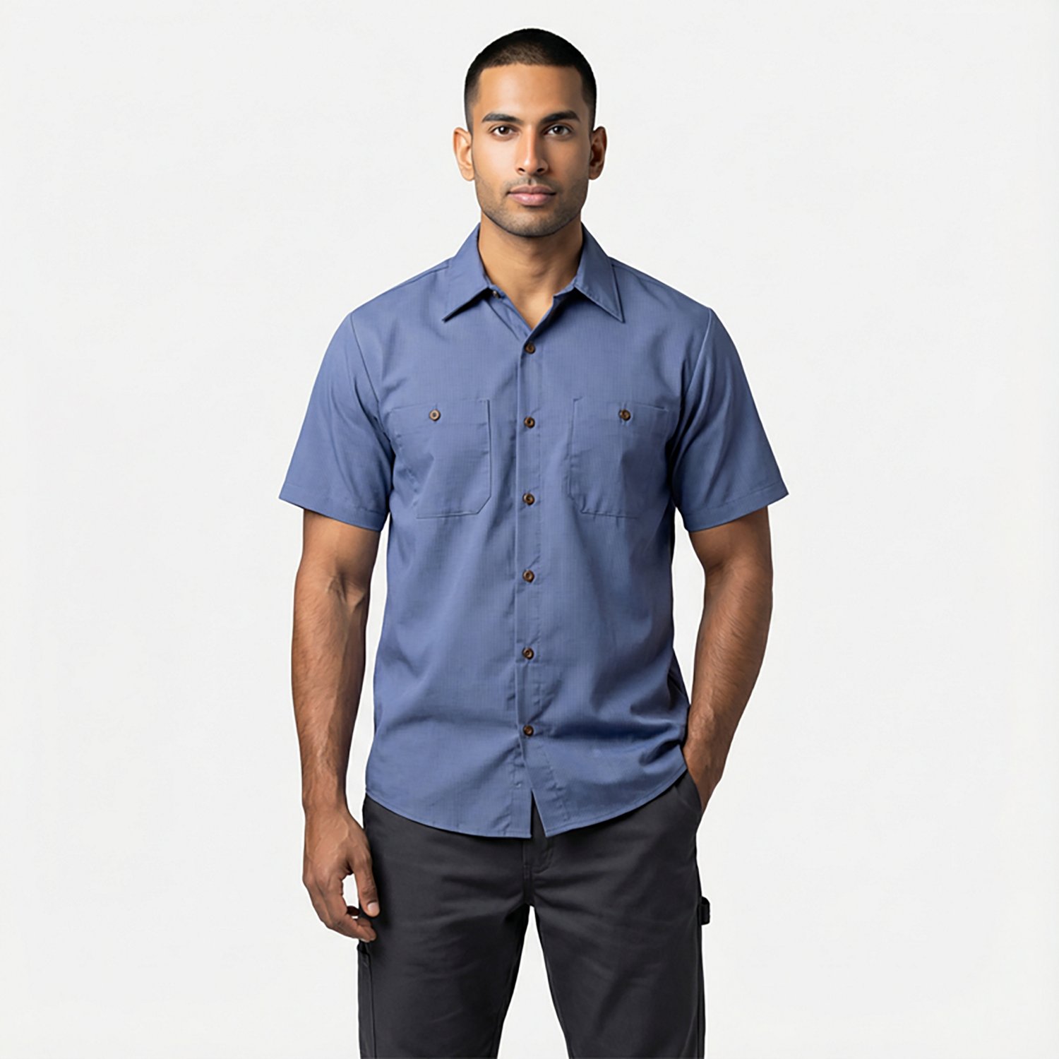 Red Kap Men's Geometric Microcheck Short Sleeve Work Shirt - view number 2