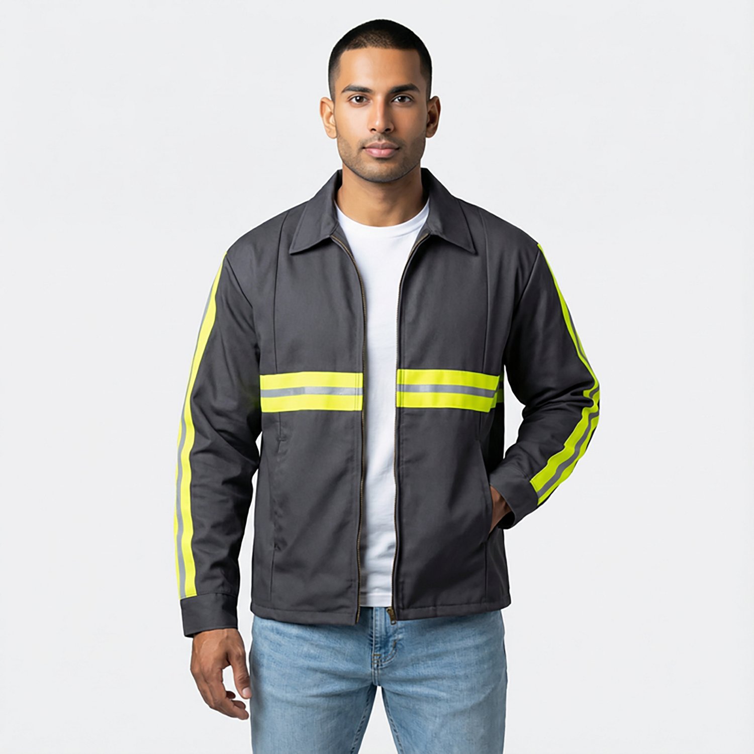 Red Kap Men's Enhanced Visibility Perma-Lined Panel Jacket - view number 2