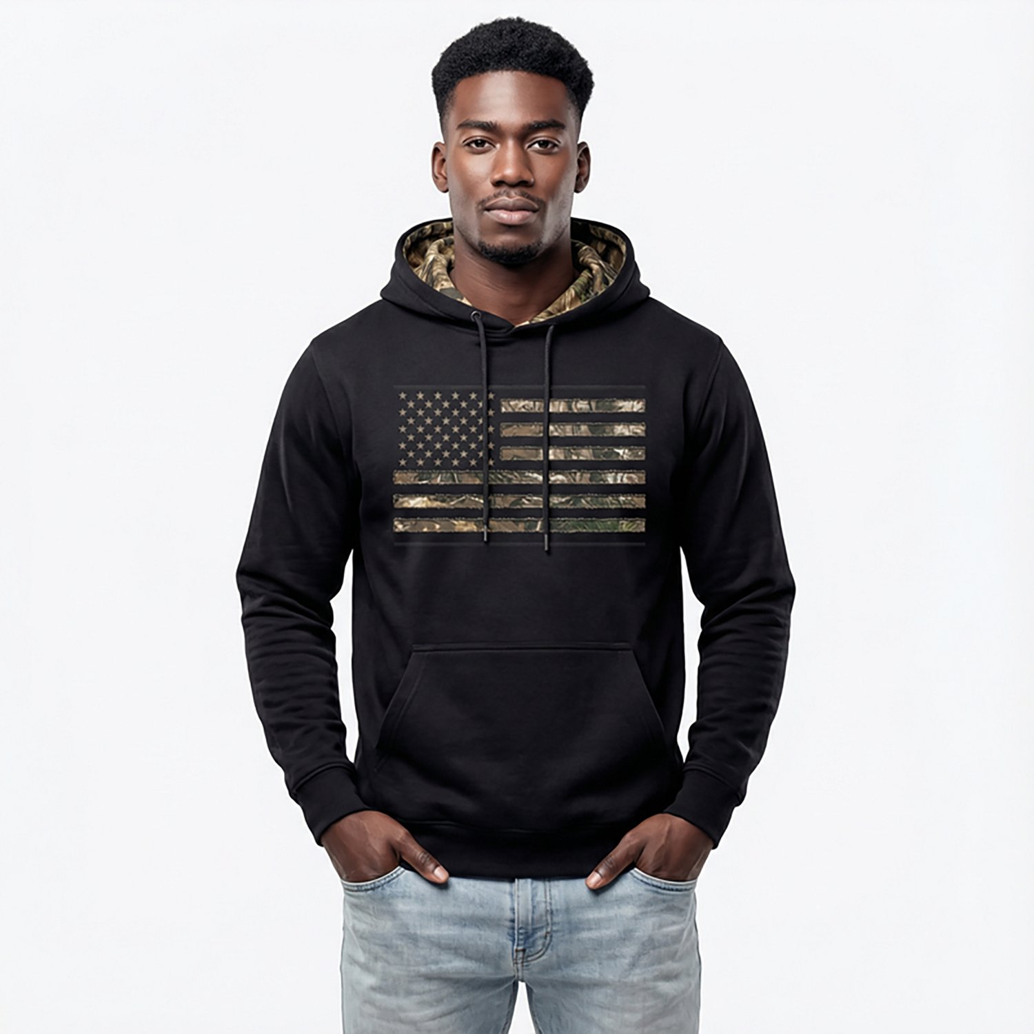 Buck Wear Men's Camo Stars & Stripes Hoodie - view number 2
