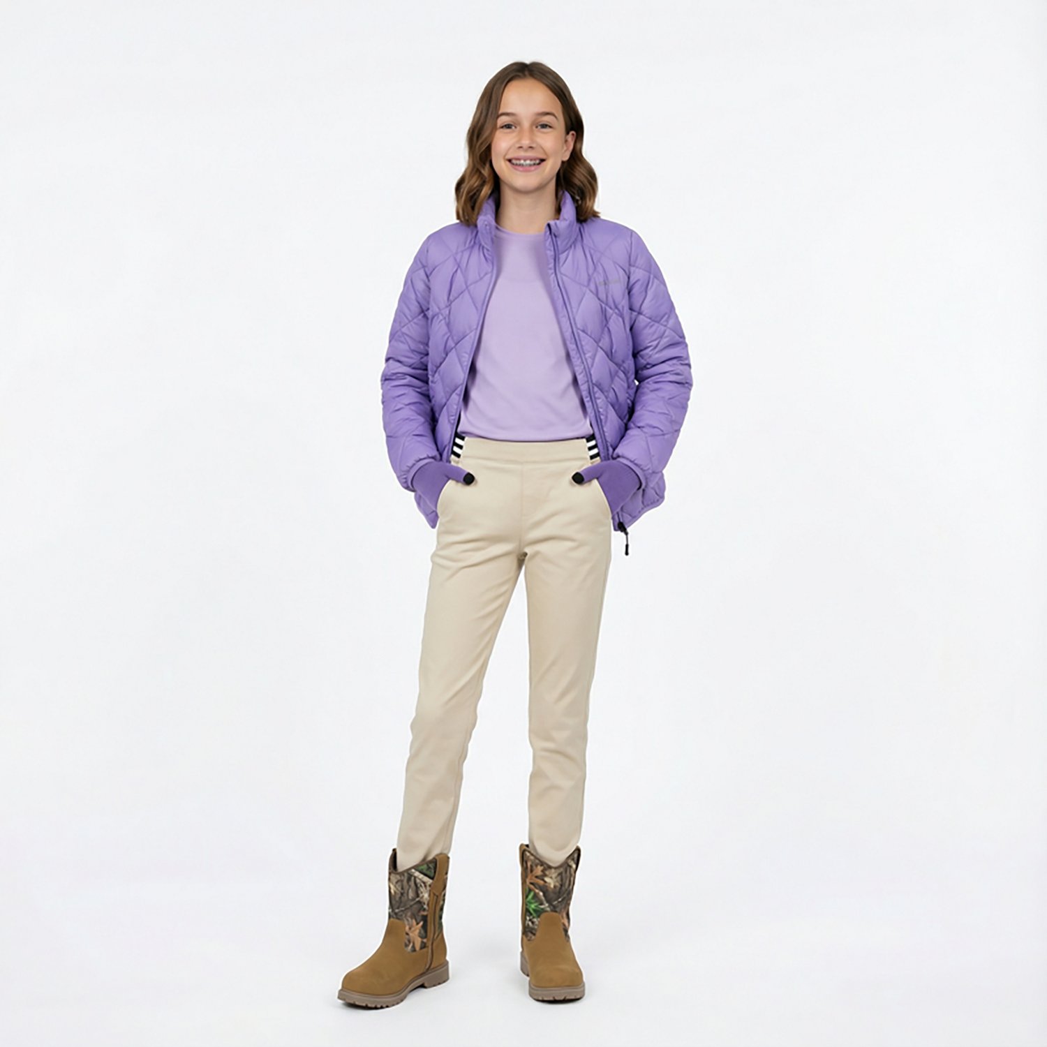 French Toast Girls' Contrast Elastic Waist Pull-On Pants