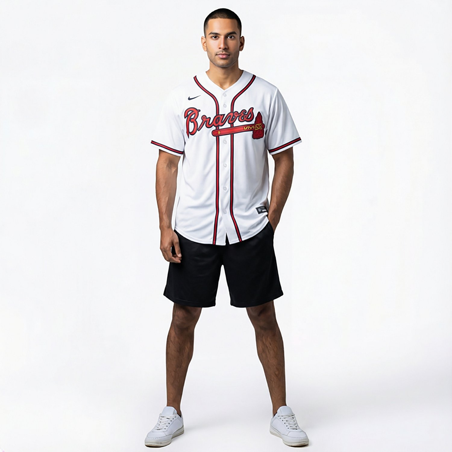 Nike Men's Atlanta Braves Blank Official Replica Home Jersey