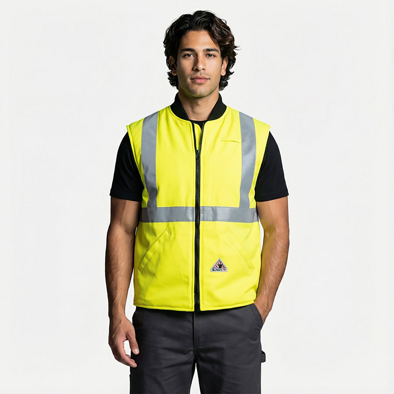 Bulwark Men's Flame Resistant Hi-Visibility Insulated Vest - view number 2