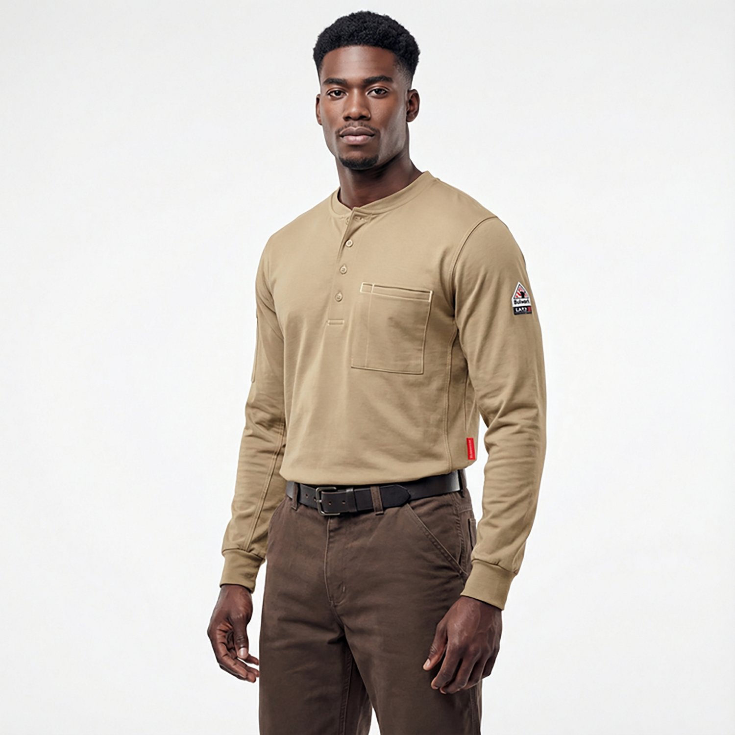 Bulwark Men's iQ Series Henley Long Sleeve Work Shirt - view number 2