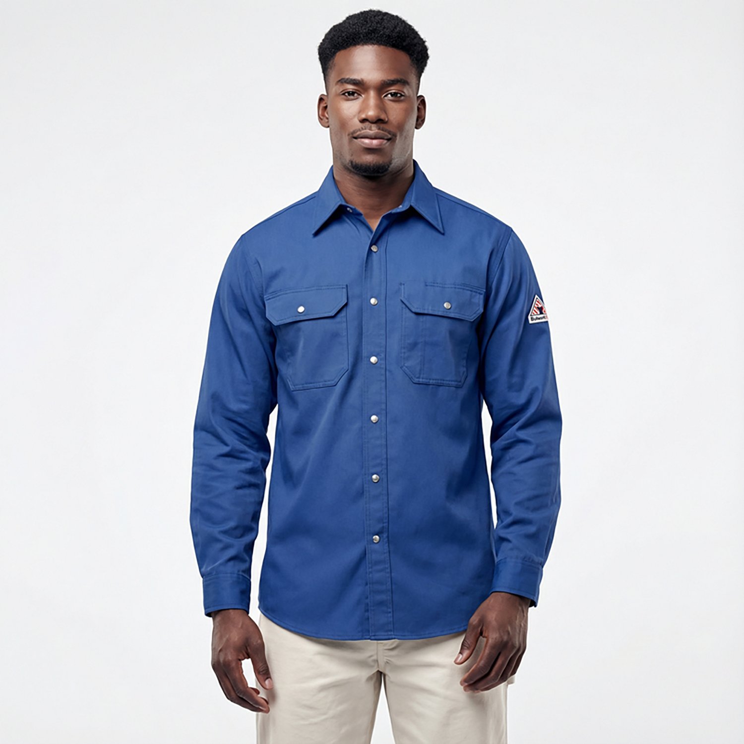 Bulwark Men's Excel Flame Resistant Snap Flame Resistant ont Dress Shirt - view number 2