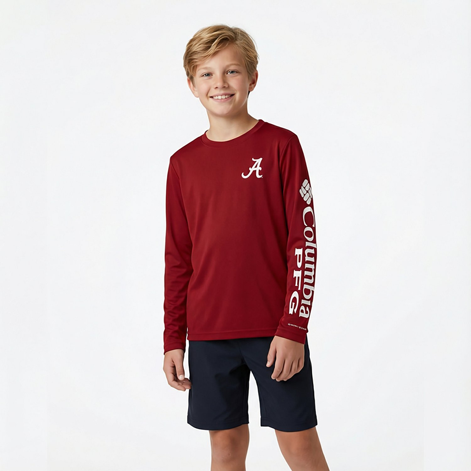 Columbia Sportswear Youth University of Alabama CLG Terminal Tackle Long Sleeve T-shirt