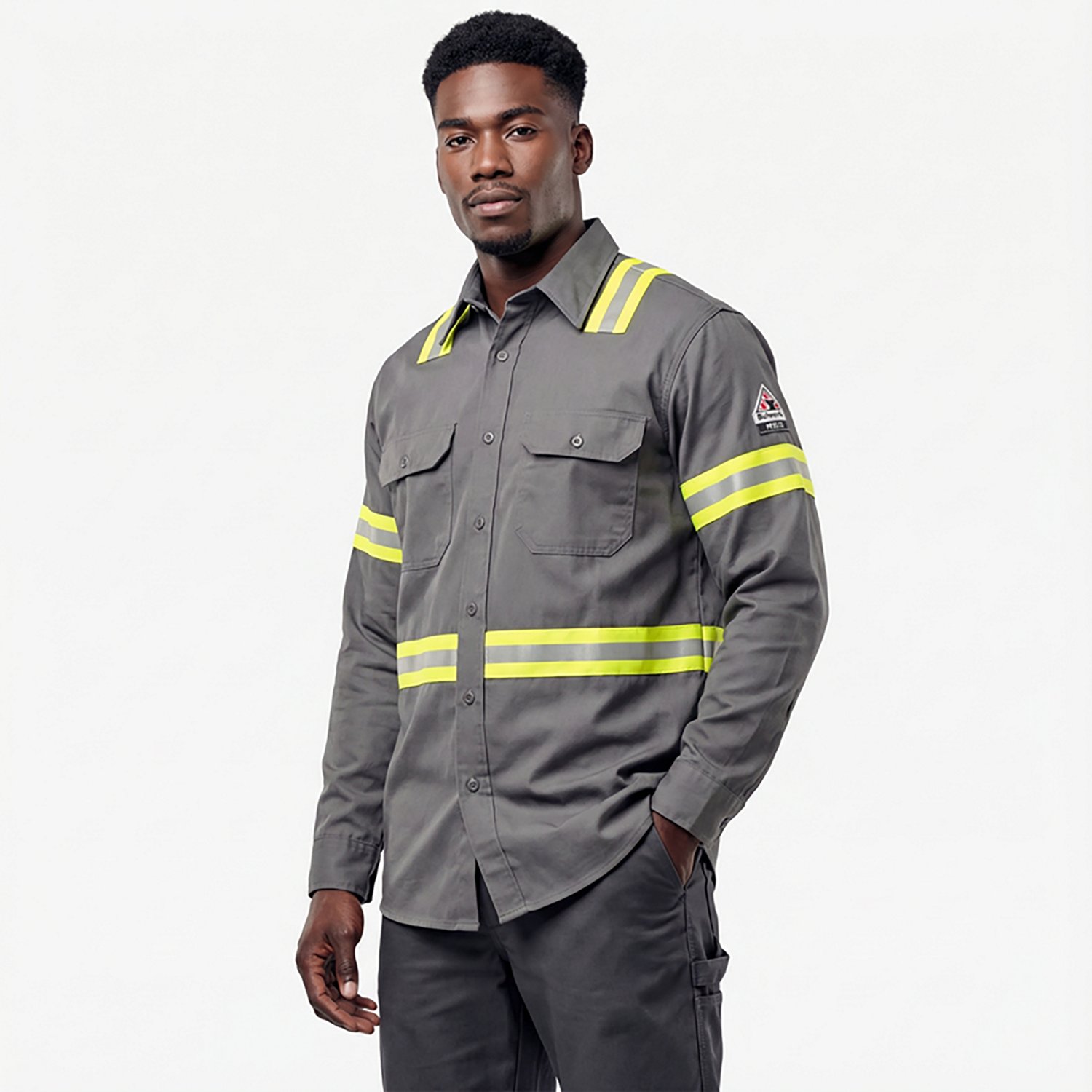 Bulwark Men's EXCEL Flame Resistant ComforTouch Enhanced Visibility Uniform Shirt - view number 2