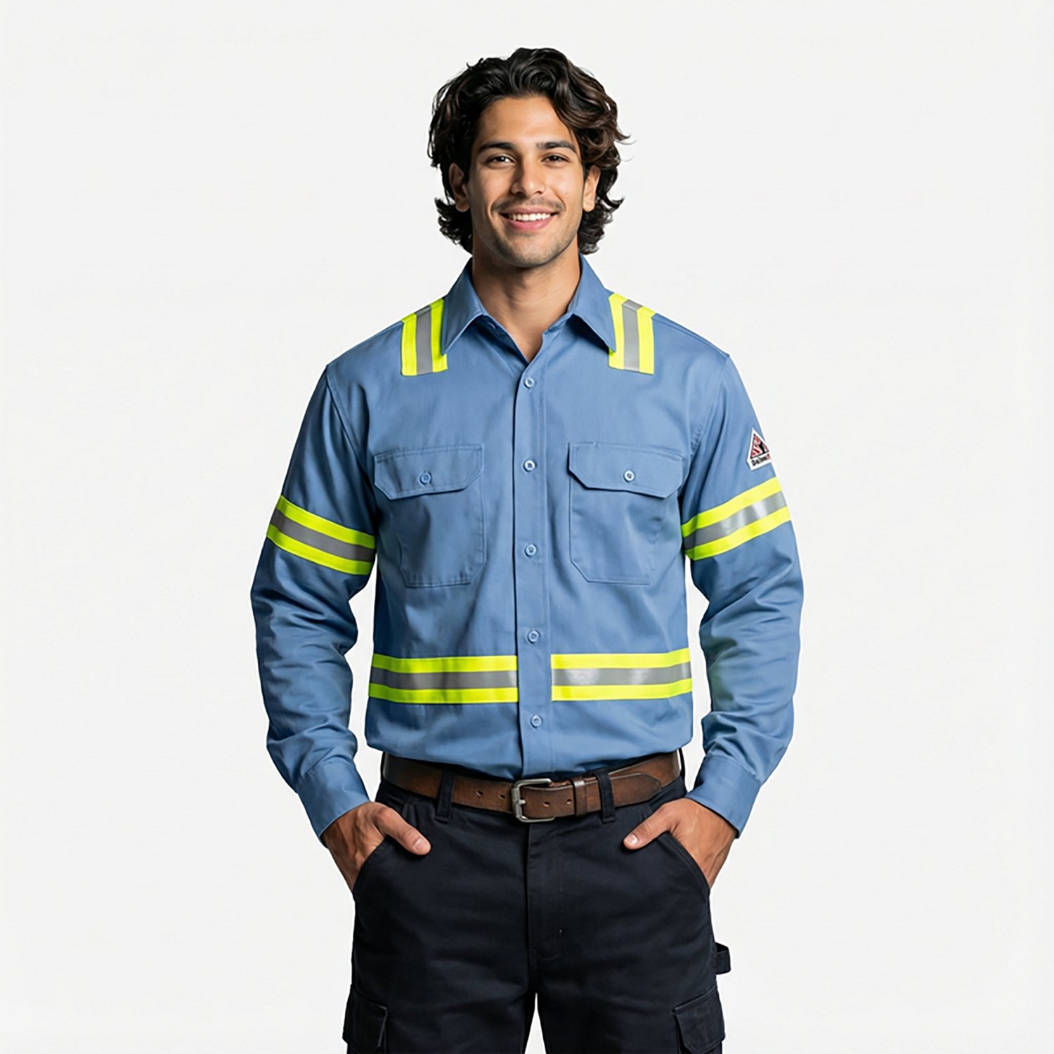 Bulwark Men's EXCEL Flame Resistant ComforTouch Enhanced Visibility Uniform Shirt - view number 2