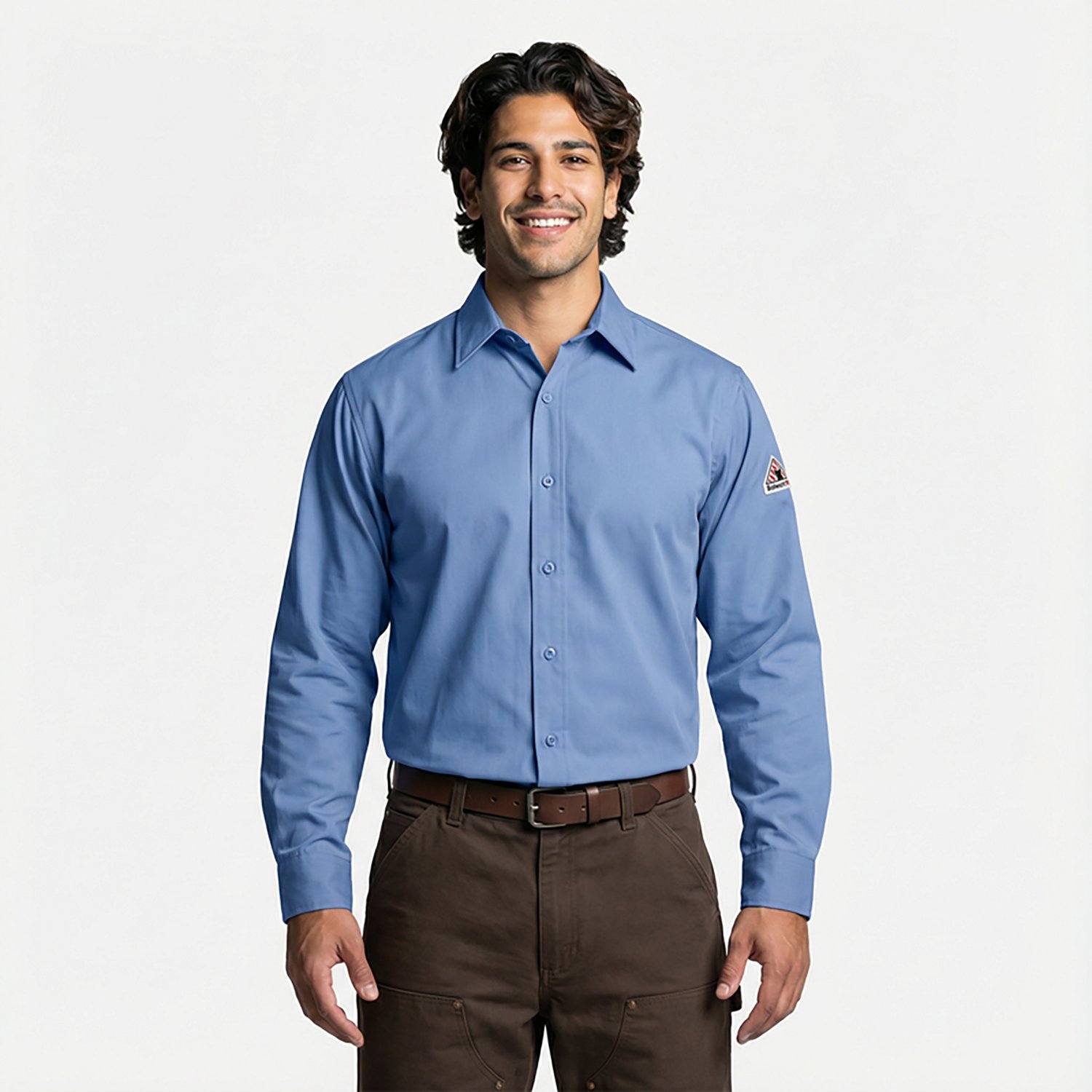 Bulwark Men's EXCEL Flame Resistant ComforTouch Concealed Gripper Work Shirt - view number 2