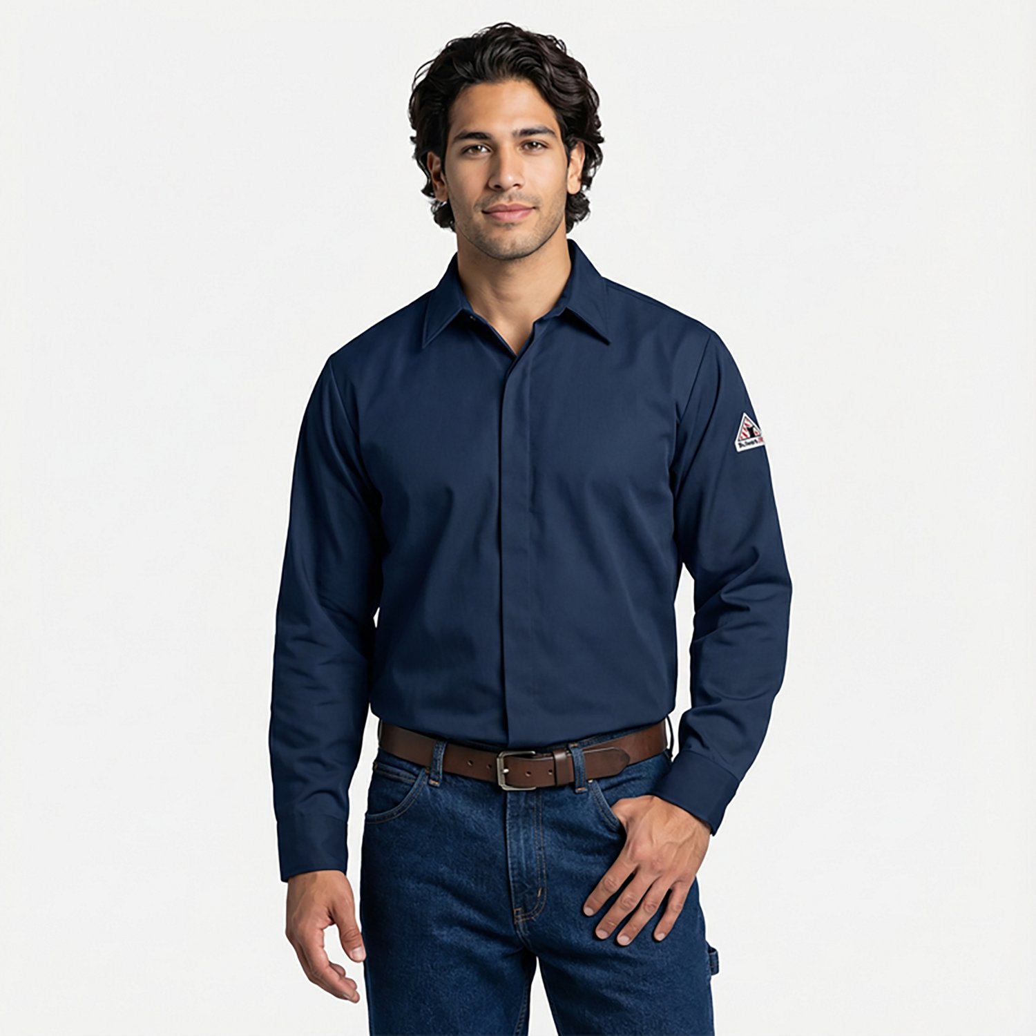 Bulwark Men's EXCEL Flame Resistant ComforTouch Concealed Gripper Work Shirt - view number 2