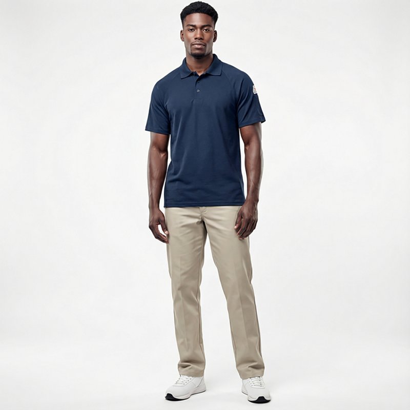 Bulwark Men's CoolTouch 2 Classic Long Sleeve Polo Shirt