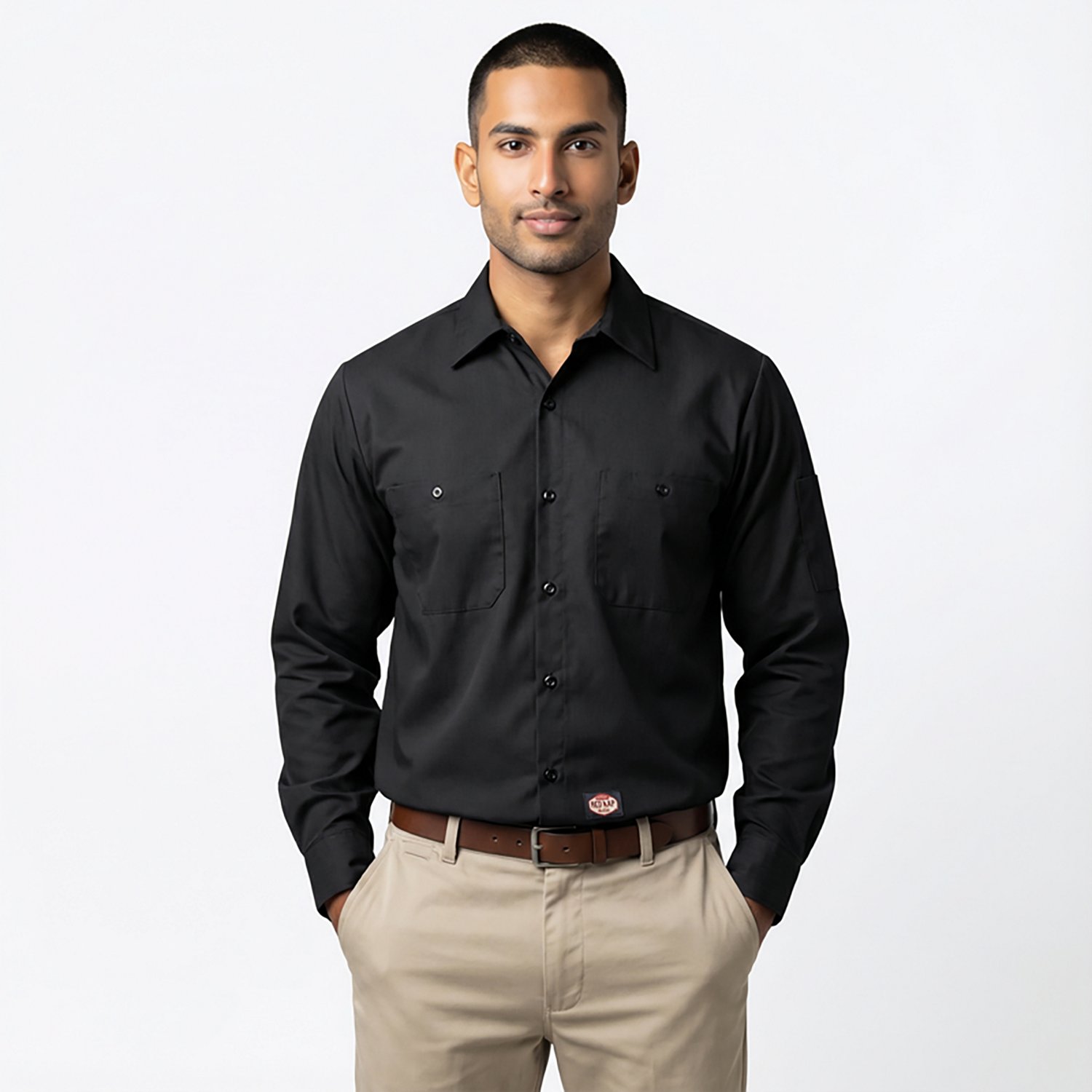 Red Kap Men's Solid Long Sleeve Crew Shirt                                                                                       - view number 2