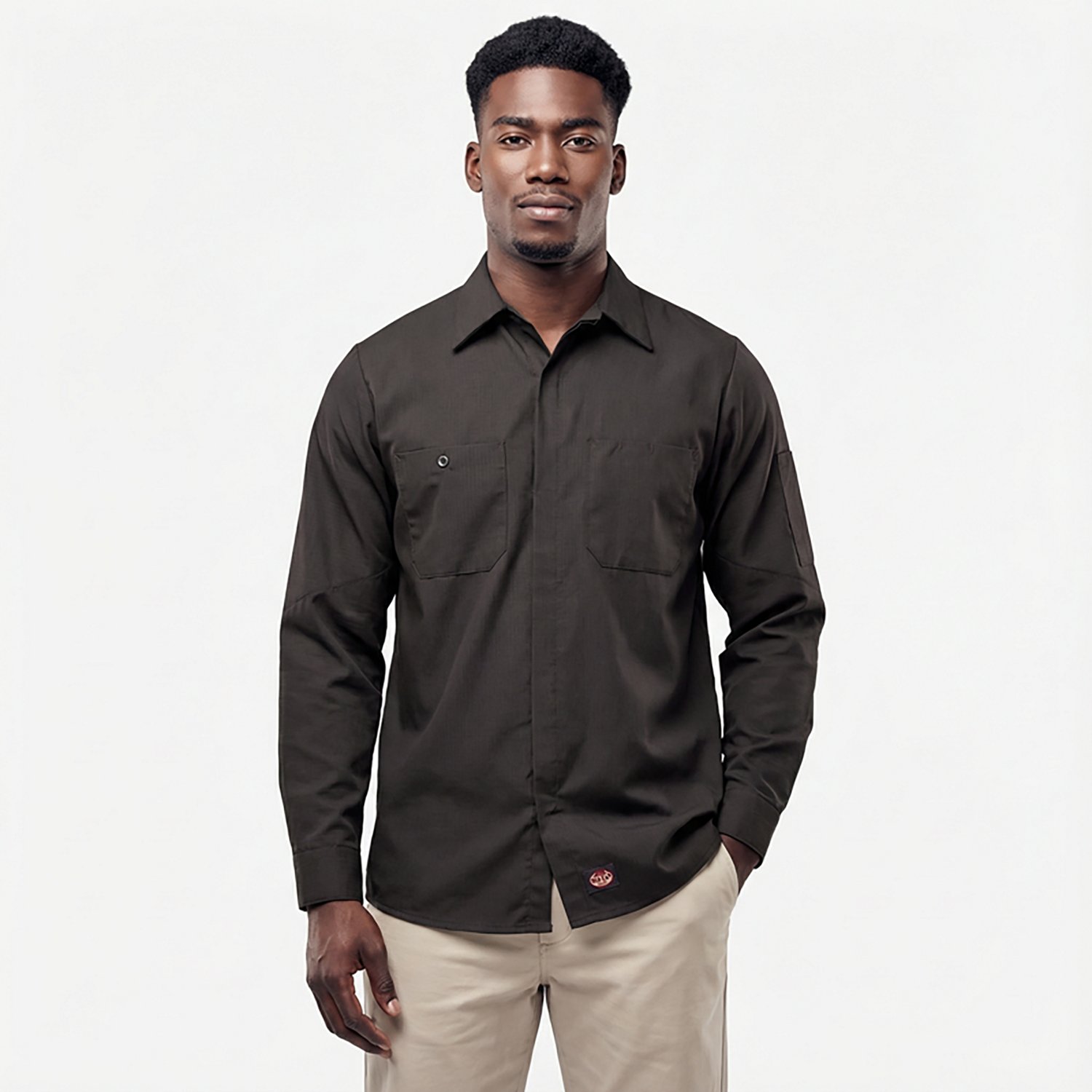 Red Kap Men's Solid Long Sleeve Crew Shirt                                                                                       - view number 2