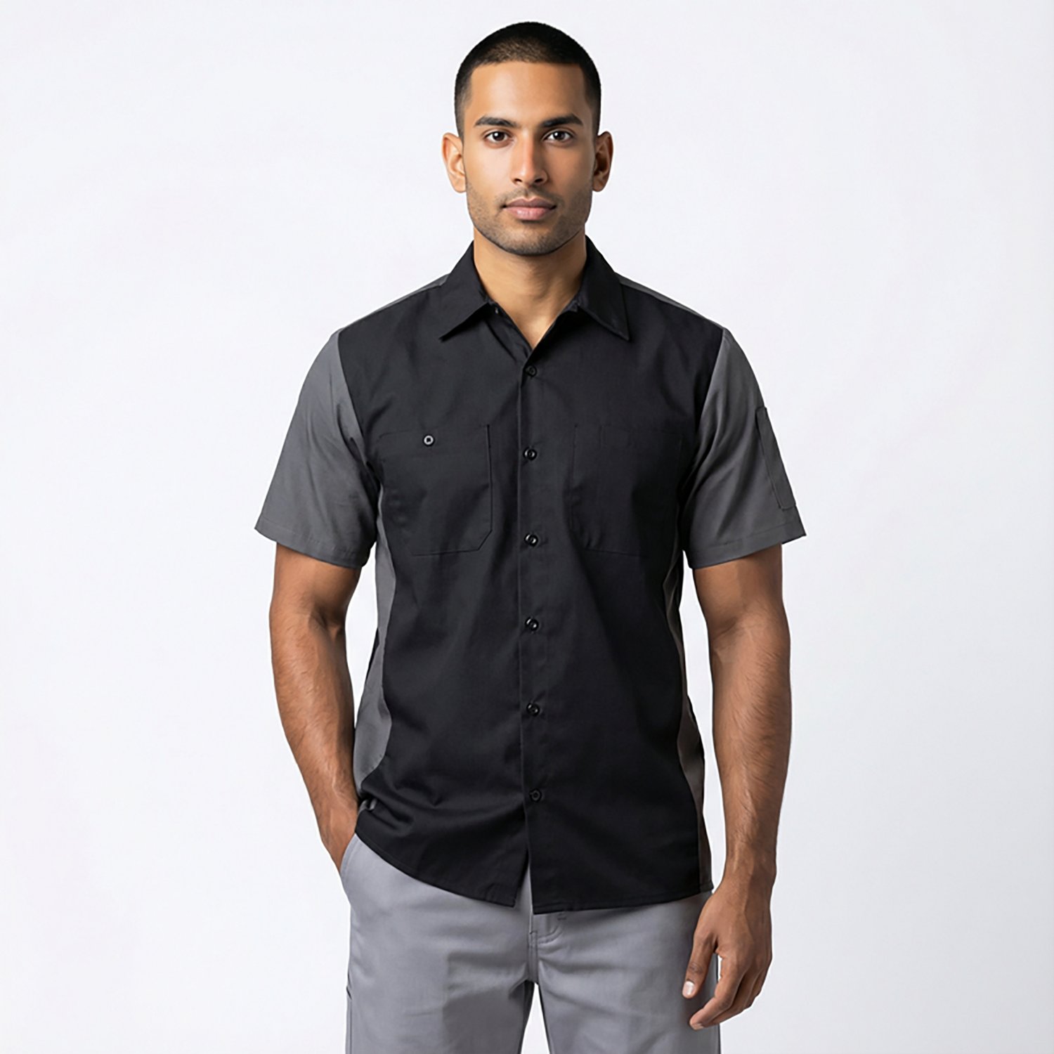 Red Kap Men's 2-Tone Crew Short Sleeve Shirt - view number 2