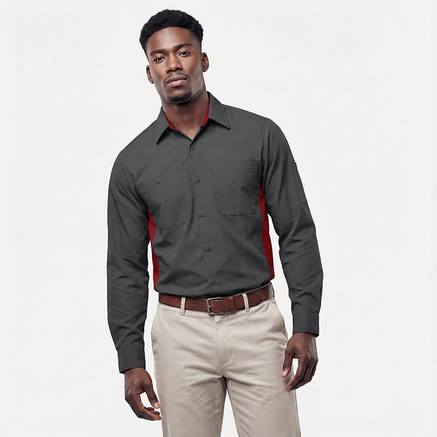 Red Kap Men's Performance Plus Shop Long Sleeve Shirt with OilBlok Technology                                                    - view number 2