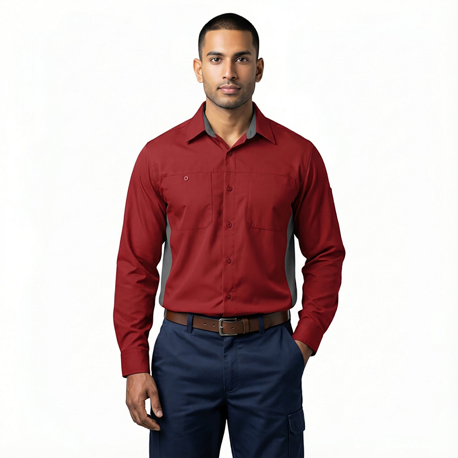 Red Kap Men's Performance Plus Shop Long Sleeve Shirt with OilBlok Technology                                                    - view number 2