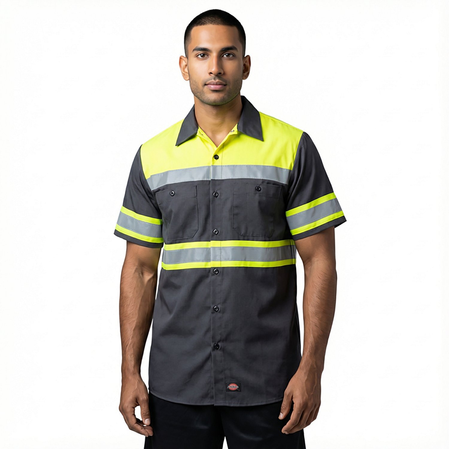 Red Kap Men's Hi-Visibility Colorblock Ripstop Type O Class 1 Work Shirt                                                         - view number 2