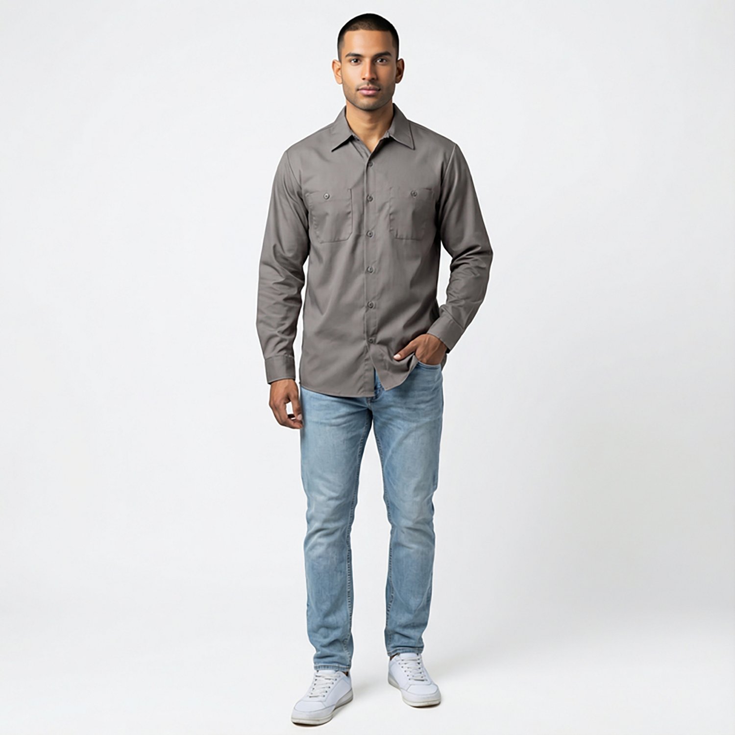 Red Kap Men's Wrinkle-Resistant Cotton Work Shirt