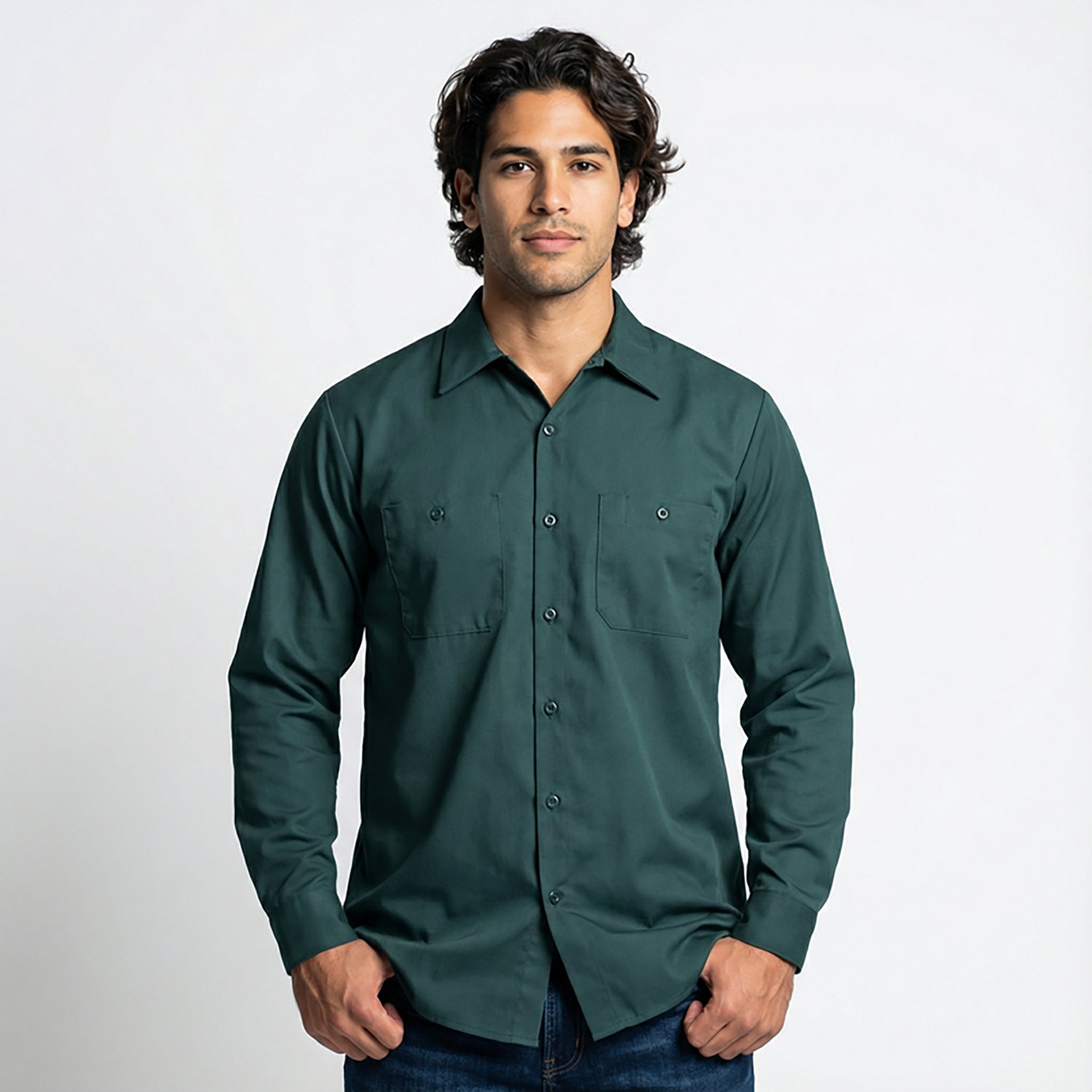 Red Kap Men's Wrinkle-Resistant Cotton Work Shirt                                                                                - view number 2