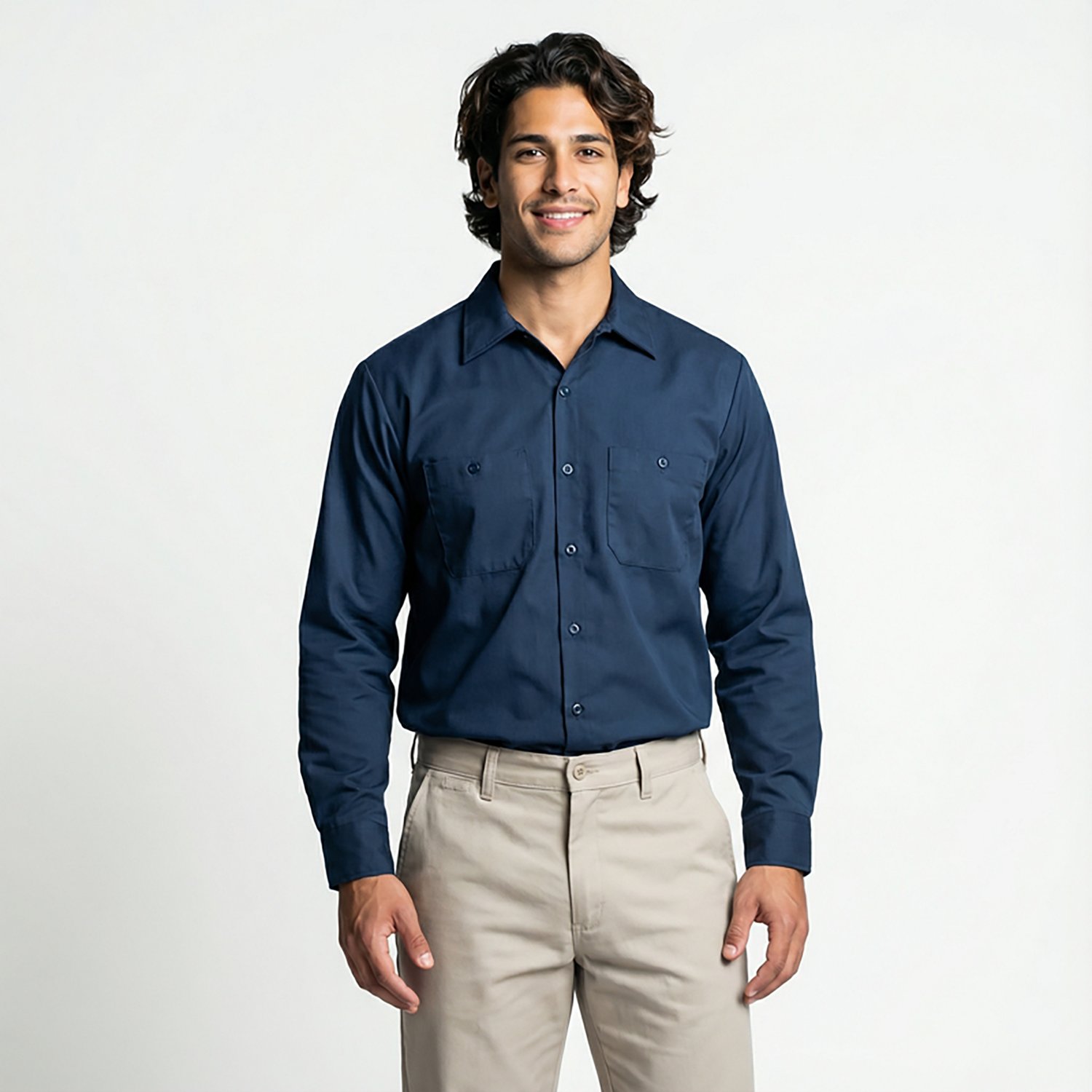 Red Kap Men's Wrinkle-Resistant Cotton Work Shirt                                                                                - view number 2
