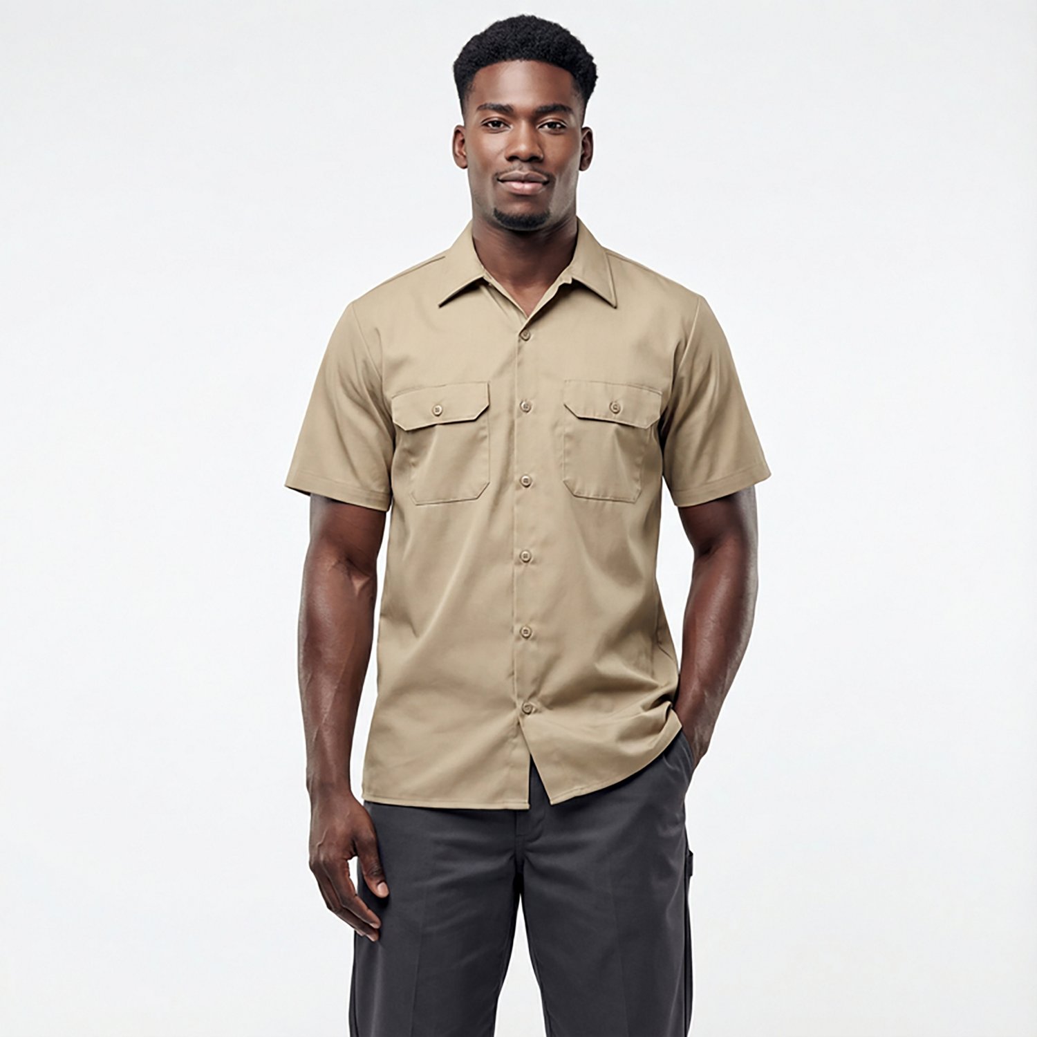 Red Kap Men's Short Sleeve Wrinkle-Resistant Cotton Work Shirt                                                                   - view number 2