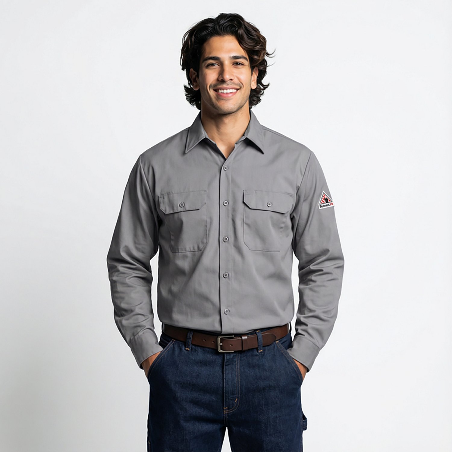 Bulwark Men's Midweight Flame Resistant Work Shirt - view number 2